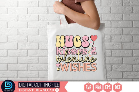 Hugs kisses & valentine wishes SVG SVG DESIGNISTIC 