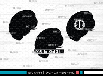 Human Brain Monogram, Human Brain Silhouette, Human Brain SVG, Outline Brain Svg, Brain Svg, Brain Organ Svg, Brain Svg, SB00145 SVG ETC Craft 