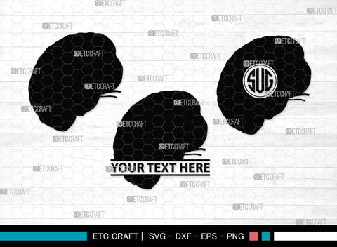 Human Brain Monogram, Human Brain Silhouette, Human Brain SVG, Outline Brain Svg, Brain Svg, Brain Organ Svg, Brain Svg, SB00145 SVG ETC Craft 