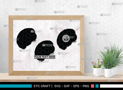 Human Brain Monogram, Human Brain Silhouette, Human Brain SVG, Outline Brain Svg, Brain Svg, Brain Organ Svg, Brain Svg, SB00145 SVG ETC Craft 