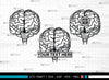 Human Brain Monogram, Human Brain Silhouette, Human Brain SVG, Outline ...