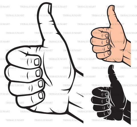 Human hand showing thumbs up SVG TribaliumArtSF 