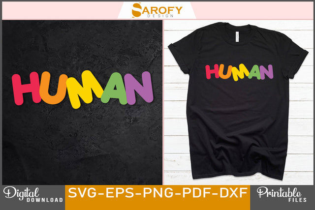 Human LGBTQ rainbow gay pride month SVG Sarofydesign 