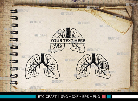 Human Lung Monogram, Human Lung Silhouette, Human Lung SVG, Lung Svg, Human Organ Svg, Lung Cancer Svg, Lung Bundle, SB00148 SVG ETC Craft 