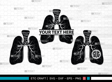 Human Lung Monogram, Human Lung Silhouette, Human Lung SVG, Lung Svg, Human Organ Svg, Lung Cancer Svg, Lung Bundle, SB00148 SVG ETC Craft 