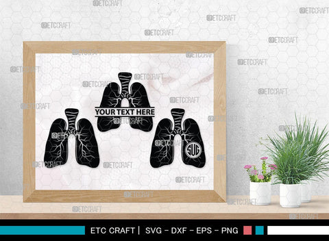 Human Lung Monogram, Human Lung Silhouette, Human Lung SVG, Lung Svg, Human Organ Svg, Lung Cancer Svg, Lung Bundle, SB00148 SVG ETC Craft 