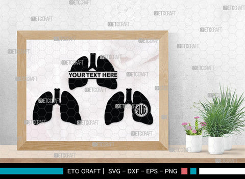 Human Lung Monogram, Human Lung Silhouette, Human Lung SVG, Lung Svg, Human Organ Svg, Lung Cancer Svg, Lung Bundle, SB00148 SVG ETC Craft 