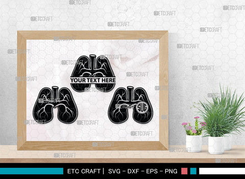 Human Lung Monogram, Human Lung Silhouette, Human Lung SVG, Lung Svg, Human Organ Svg, Lung Cancer Svg, Lung Bundle, SB00148 SVG ETC Craft 