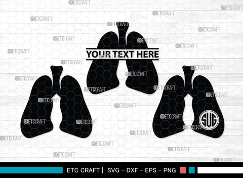 Human Lung Monogram, Human Lung Silhouette, Human Lung SVG, Lung Svg, Human Organ Svg, Lung Cancer Svg, Lung Bundle, SB00148 SVG ETC Craft 