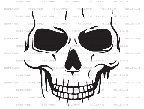 Human skull. Skeleton Head. SVG TribaliumArtSF 