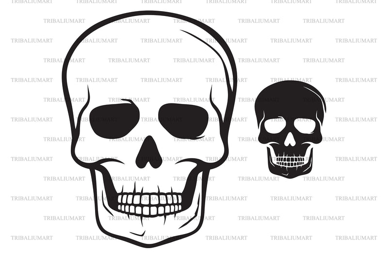 Human skull SVG TribaliumArtSF 