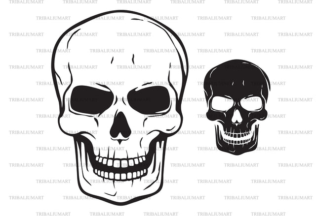 Human skull SVG TribaliumArtSF 