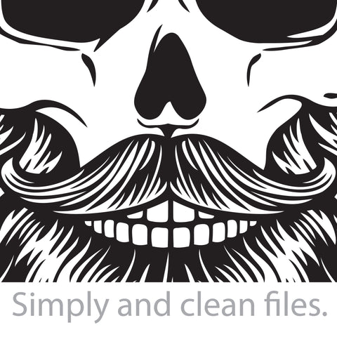 Human Skull with Beard SVG TribaliumArtSF 