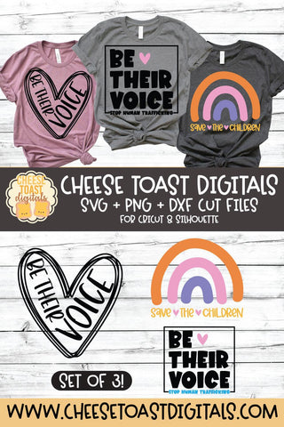 Human Trafficking Set of 3 Designs SVG Cheese Toast Digitals 