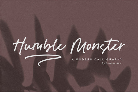Humble Monster Modern Calligraphy Font Font Letterative 