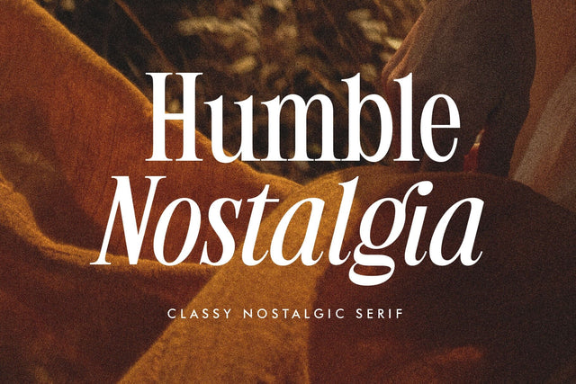 Humble Nostalgia - Elegant Serif Font Arterfak Project 