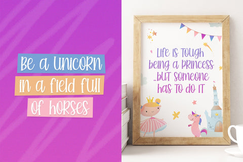 Humble Unicorns Font (Crafter Fonts, Cricut Fonts, Craft Fonts, Kids Fonts) Font Jupiter Studio Fonts 