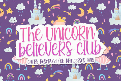 Humble Unicorns Font (Crafter Fonts, Cricut Fonts, Craft Fonts, Kids Fonts) Font Jupiter Studio Fonts 