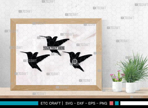 Humming Bird Monogram, Hummingbird Silhouette, Hummingbird SVG, Bird Svg, Flying Bird Svg, Colibri Bird Svg, SB00281 SVG ETC Craft 