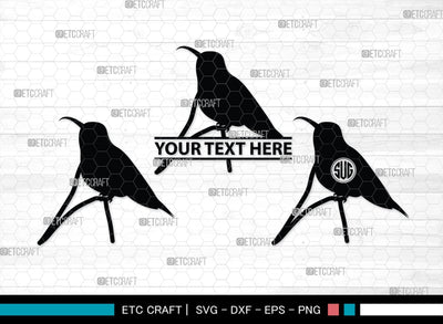 Humming Bird Monogram, Hummingbird Silhouette, Hummingbird SVG, Bird Svg, Flying Bird Svg, Colibri Bird Svg, SB00281 SVG ETC Craft 