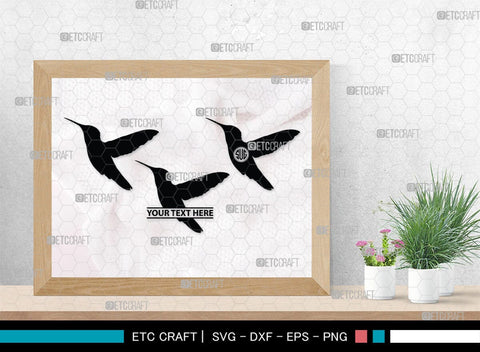 Humming Bird Monogram, Hummingbird Silhouette, Hummingbird SVG, Bird Svg, Flying Bird Svg, Colibri Bird Svg, SB00281 SVG ETC Craft 