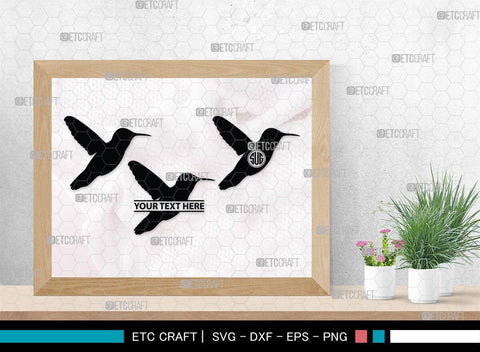 Humming Bird Monogram, Hummingbird Silhouette, Hummingbird SVG, Bird Svg, Flying Bird Svg, Colibri Bird Svg, SB00281 SVG ETC Craft 