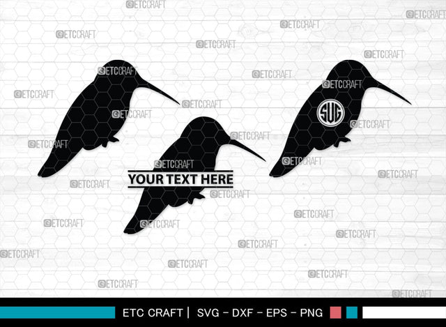 Humming Bird Monogram, Hummingbird Silhouette, Hummingbird SVG, Bird Svg, Flying Bird Svg, Colibri Bird Svg, SB00281 SVG ETC Craft 