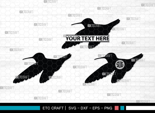 Humming Bird Monogram, Hummingbird Silhouette, Hummingbird SVG, Bird Svg, Flying Bird Svg, Colibri Bird Svg, SB00281 SVG ETC Craft 