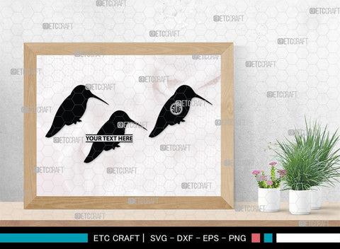 Humming Bird Monogram, Hummingbird Silhouette, Hummingbird SVG, Bird Svg, Flying Bird Svg, Colibri Bird Svg, SB00281 SVG ETC Craft 