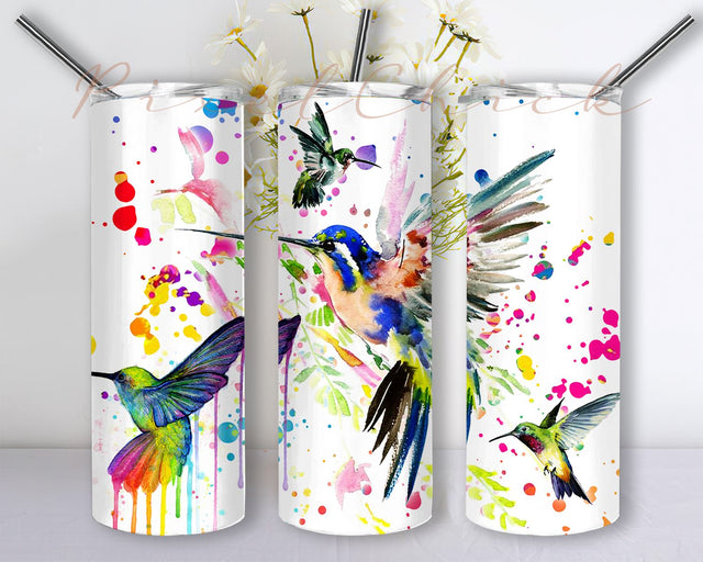 Humming Bird Sublimation Tumbler Wrap Png, Digital Download, Humming Bird 20 Oz Skinny Tumbler Straight Tapered Sublimation Seamless Wrap Png Sublimation PixelChick 