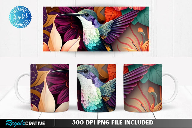 Hummingbird 11, 12 & 15 Oz Mug Sublimation Sublimation Regulrcrative 