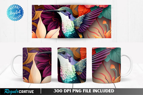 Hummingbird 11, 12 & 15 Oz Mug Sublimation Sublimation Regulrcrative 