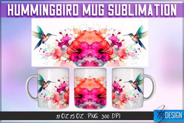 Hummingbird 11 Oz | 15 Oz Mug Sublimation Sublimation Fly Design 