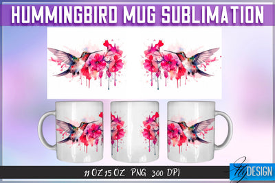 Hummingbird 11 Oz | 15 Oz Mug Sublimation Sublimation Fly Design 
