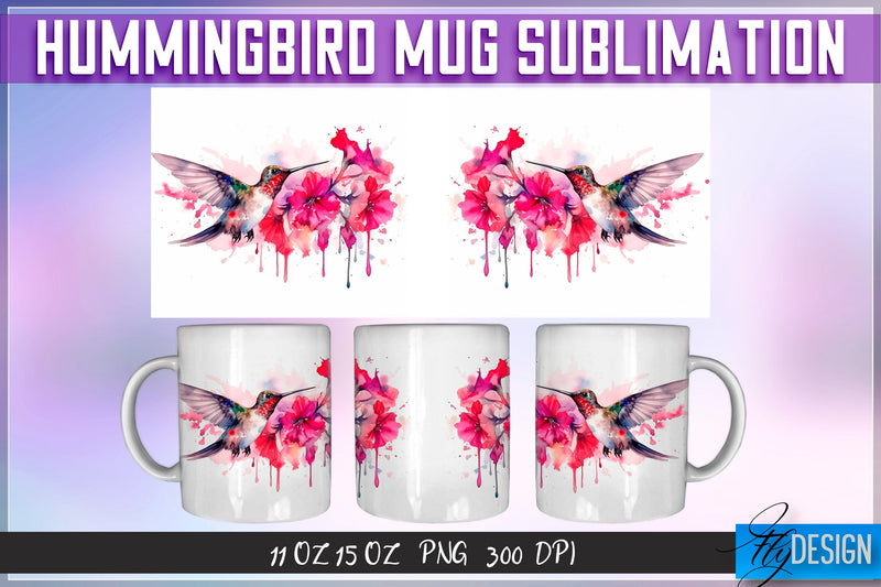 Hummingbird 11 Oz | 15 Oz Mug Sublimation Sublimation Fly Design 
