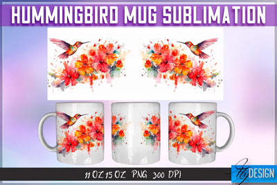 Hummingbird 11 Oz | 15 Oz Mug Sublimation Sublimation Fly Design 