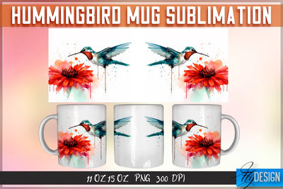 Hummingbird 11 Oz | 15 Oz Mug Sublimation Sublimation Fly Design 