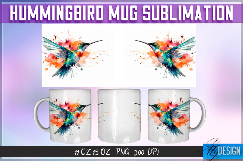 Hummingbird 11 Oz | 15 Oz Mug Sublimation Sublimation Fly Design 