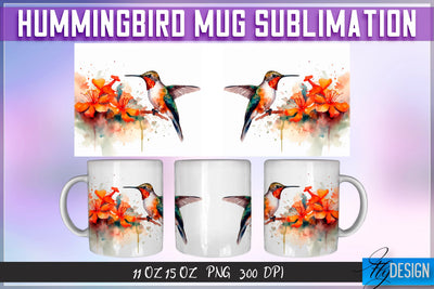 Hummingbird 11 Oz | 15 Oz Mug Sublimation Sublimation Fly Design 
