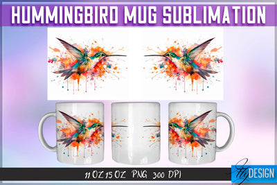 Hummingbird 11 Oz | 15 Oz Mug Sublimation Sublimation Fly Design 