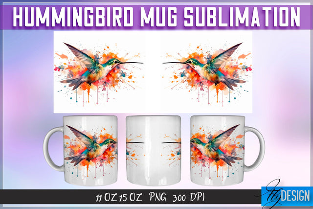 Hummingbird 11 Oz | 15 Oz Mug Sublimation Sublimation Fly Design 