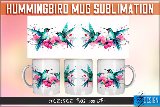 Hummingbird 11 Oz | 15 Oz Mug Sublimation Sublimation Fly Design 