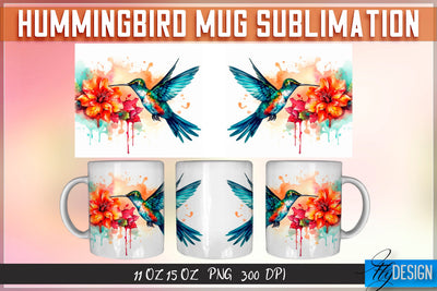 Hummingbird 11 Oz | 15 Oz Mug Sublimation Sublimation Fly Design 