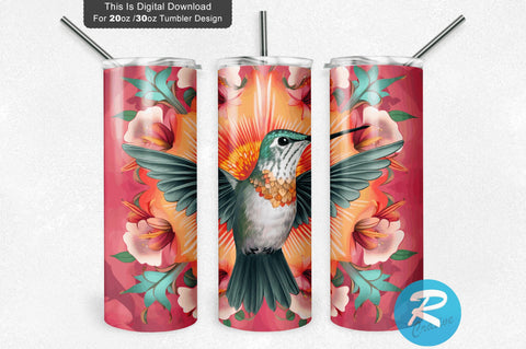 Hummingbird 20 oz / 30 oz Tumbler PNG Sublimation Regulrcrative 