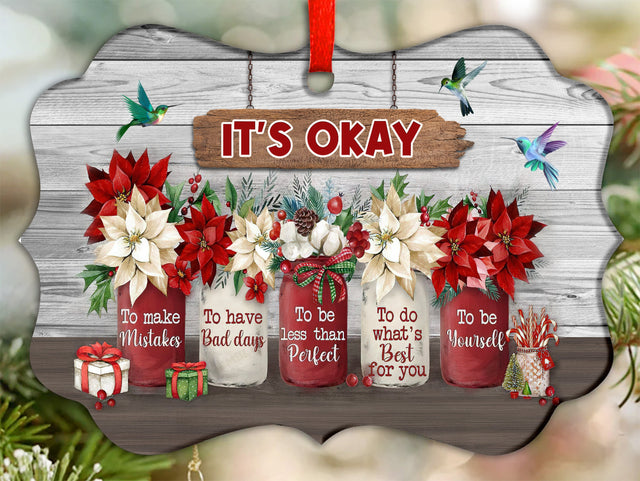 Hummingbird Christmas It Is Okay Ornament PNG, Benelux Christmas Ornament, PNG Instant Download, Xmas Ornament Sublimation Designs Downloads Sublimation CaldwellArt 