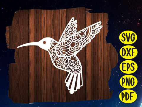 Hummingbird Flower Paper cut SVG Johan Ru designs 