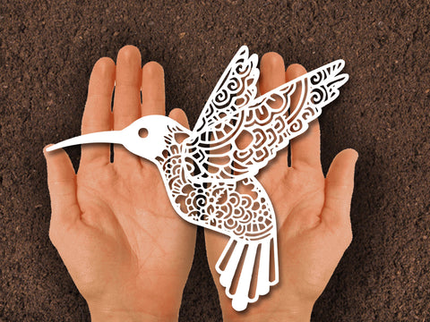 Hummingbird Flower Paper cut SVG Johan Ru designs 