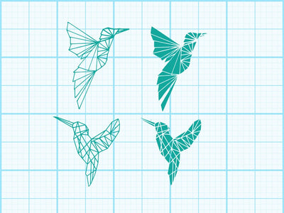 Hummingbird Geomatical Print SVG Johan Ru designs 