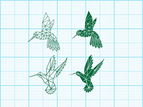 Hummingbird Geomatical Print SVG Johan Ru designs 