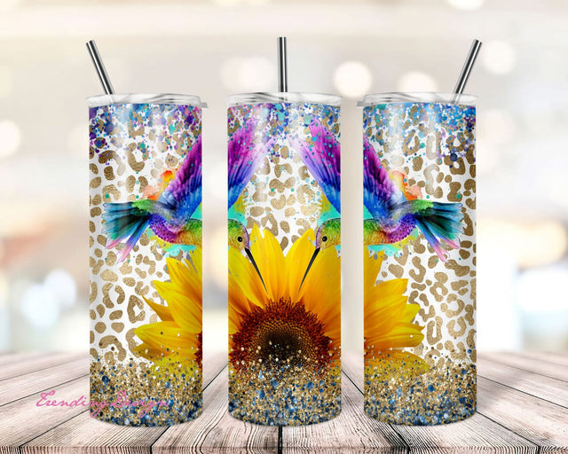 Hummingbird Glitter Tumbler 20oz PNG Design Digital Download Sublimation TrendingDesign 